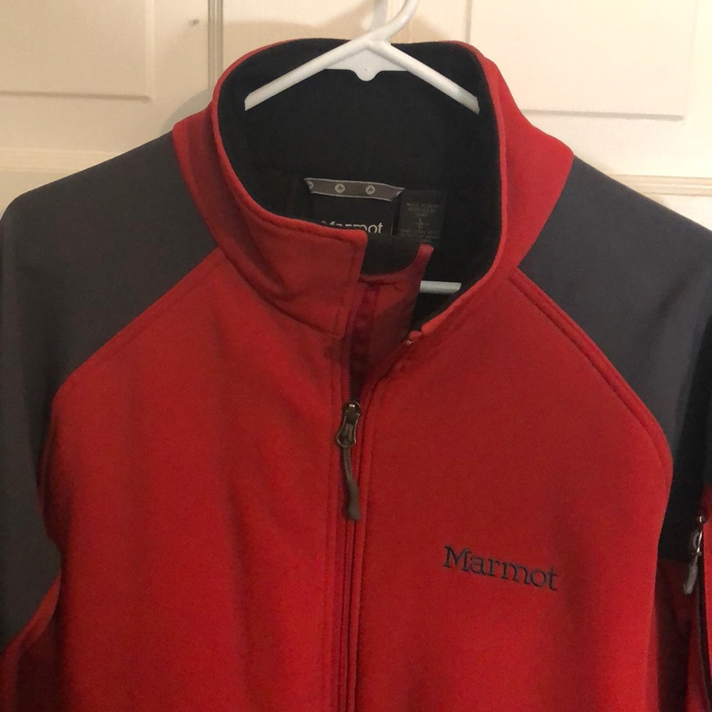Red marmot soft shell jacket